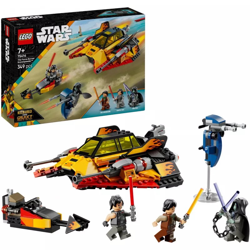 LEGO Star Wars Flame Speeder 75414 snežná sada – 349 dielov, 3 minifigúrky, vek 7+