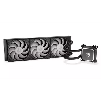 Endorfy Navis F360 ARGB EY3B006 kvapalinové AIO chladenie procesora, radiátor 360 mm, 3 ventilátory 120 mm, 250–1800 RPM, LGA 1700/AM5/AM4, čierne