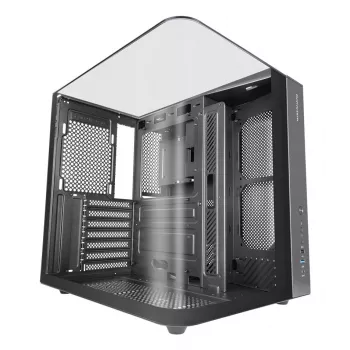 PC Midi Tower skriňa TACENS Mars Gaming MC-INFINIOLITE, čierna, tvrdené sklo, podporuje ATX/Micro-ATX/Mini-ITX, 120 mm ventilátor