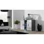 Cama komoda 120 cm SOHO S7 sivá/biela lesklá
