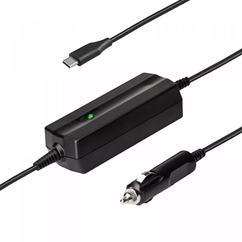 Akyga AK-ND-83 USB-C auto nabíjačka 65 W, Power Delivery, vstup 12/24 V, výstup 5–20 V, 1,8 m