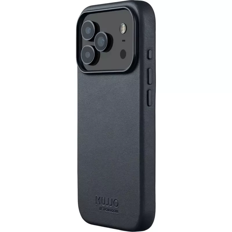 Mujjo Full Leather Case MagSafe puzdro pre iPhone 17 Pro sivá