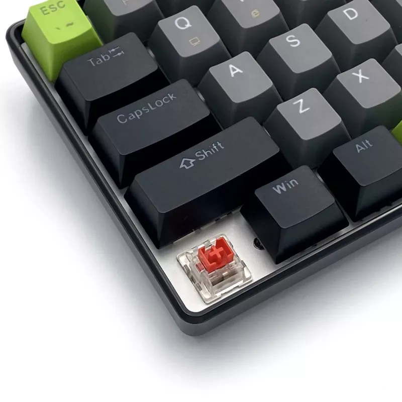 Mechanická klávesnica MEDIA-TECH MT1260 Red Core MX60, 60% formát, spínače CHERRY MX Red, RGB podsvietenie, USB, zelená