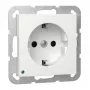 Nástenné/stropné SCHUKO LED svietidlo Gira model 417003 s integrovanou zásuvkou Schuko