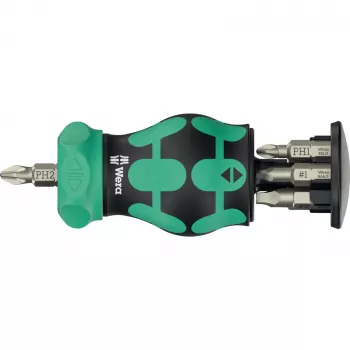 Držiak bitov Wera KK Stubby Magazin RA 4 magnetický, model 05008893001, kompaktný Stubby magazín pre bity