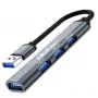 USB hub QOLTEC 53793 — USB 3.0 vstup, 3× USB 2.0 porty