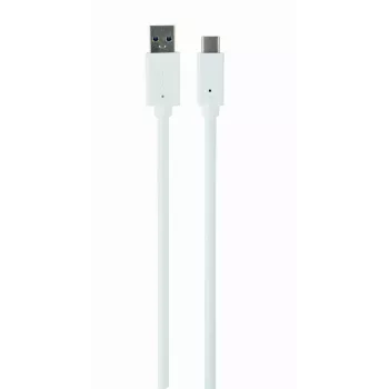 USB dátový kábel Gembird USB A na USB C 1 m, USB 3.2 Gen 1, biela