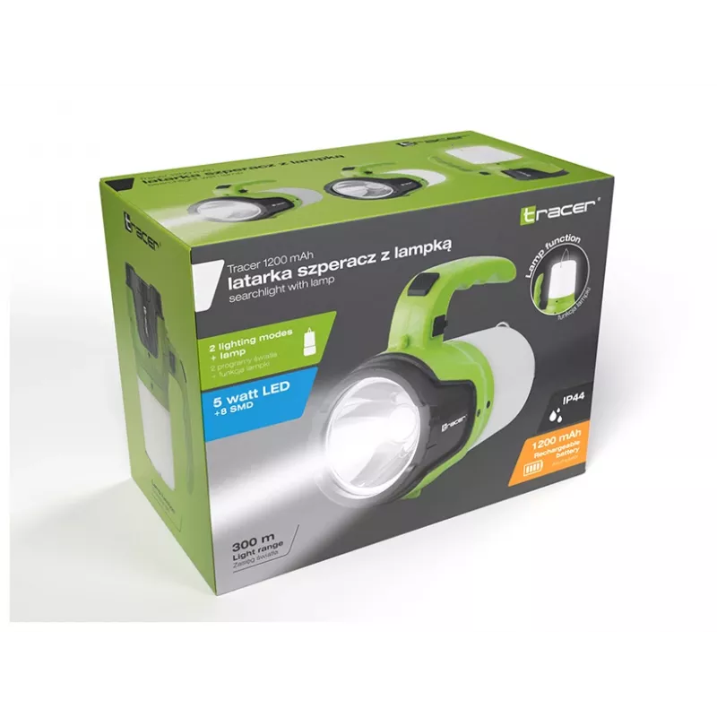 Baterka TRACER TRAOSW46895 s 1200mAh nabíjateľnou batériou, ručný reflektor