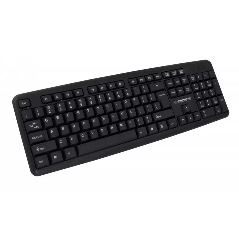 Drôtová klávesnica ESPERANZA EK134 Full-Size 100% USB, čierna, 1,45 m kábel