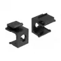 DeLOCK 86403 Keystone kryt, čierny, priechodka 8 mm, 4 ks