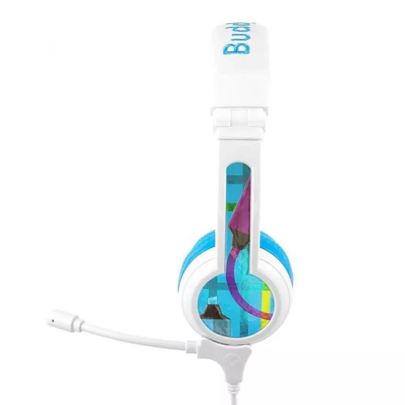 BuddyPhones School+ BP-SCHOOLP-BLUE detské slúchadlá s mikrofónom, 3+, 85 dB, modré