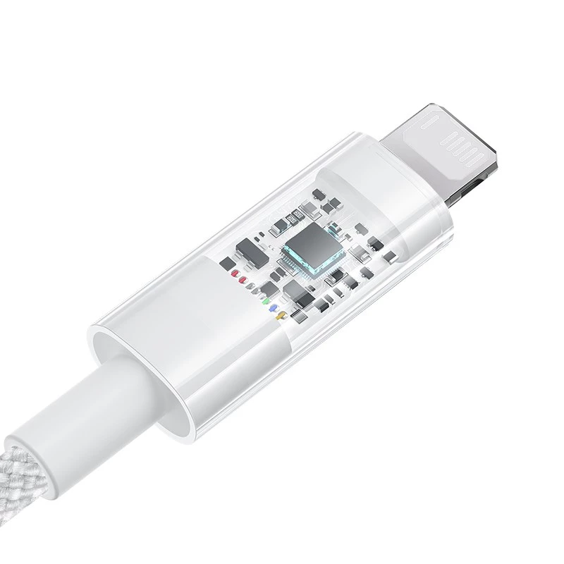 Baseus Gem USB-IP 2.4A rýchlonabíjací kábel 2 m biely