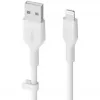 Kábel Belkin Cbl Scicone USB-A LTG 2M blc biely USB A USB C Lightning
