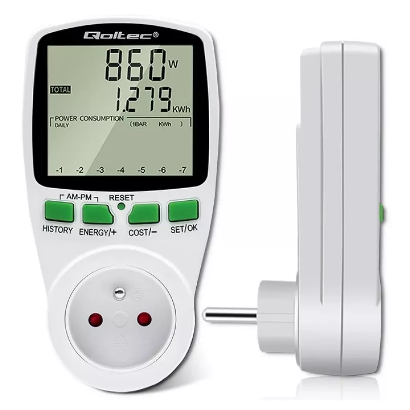 Merač výkonu QOLTEC PM0627 3680W s históriou — QOLTEC PM0627 3680W