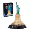 3D puzzle CubicFun 306-L536H LED Socha slobody nočná edícia — modelová stavebnica s LED osvetlením