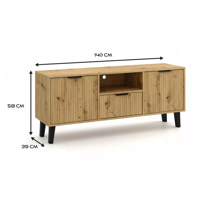 RTV SCANDI 2D1S štíhla ARTISAN OAK