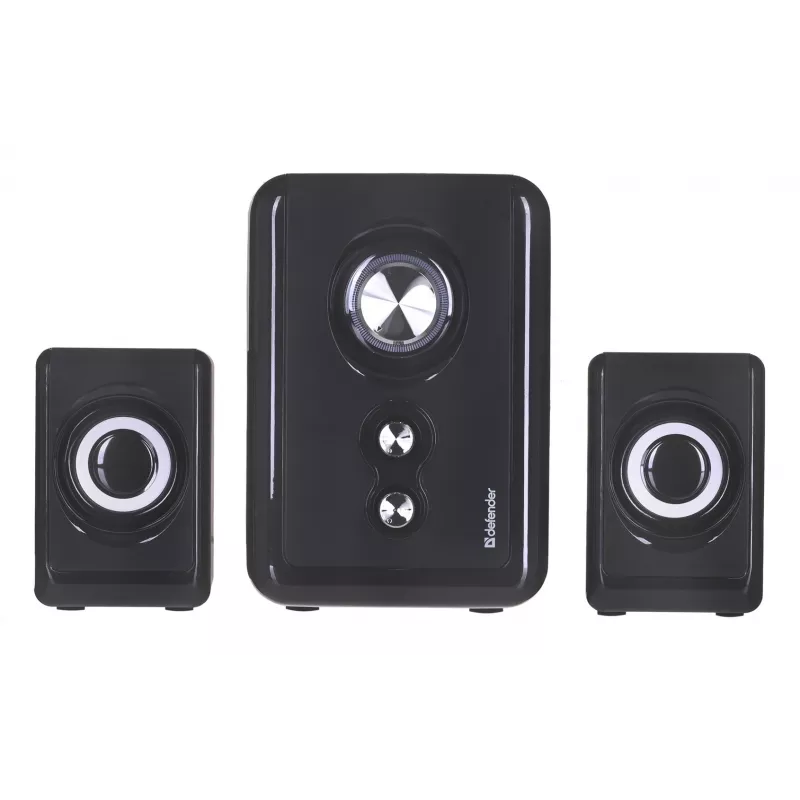 DEFENDER reproduktory V11 11 W káblové 2.1 stolové satelitné reproduktory, USB 5 V, čierne