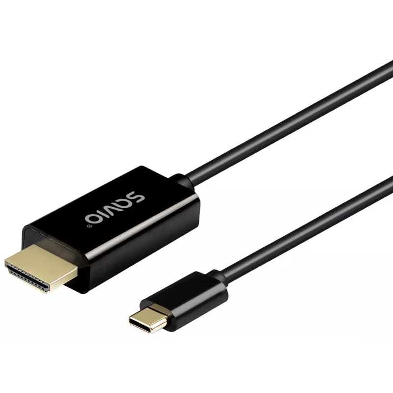 SAVIO CL-190 USB-C na HDMI kábel, 30Hz, 1m, plast