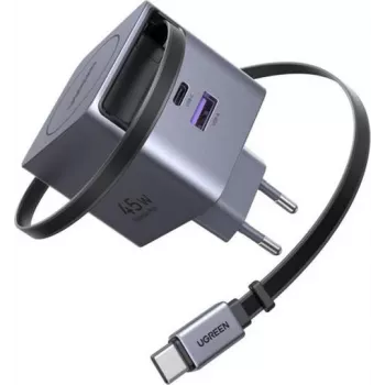 USB-C / USB-A rýchla nabíjačka UGREEN 45W GaN 2-portová (model 65822)