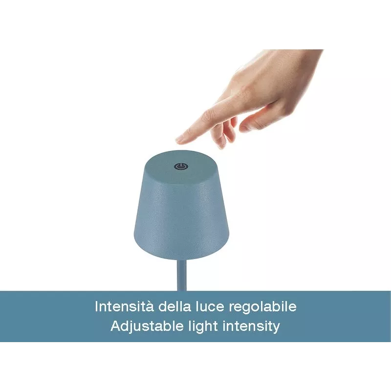 Beper P207ILI200 nabíjateľná stolová LED lampa, dotykový spínač, stmievateľná, bridlicovomodrá