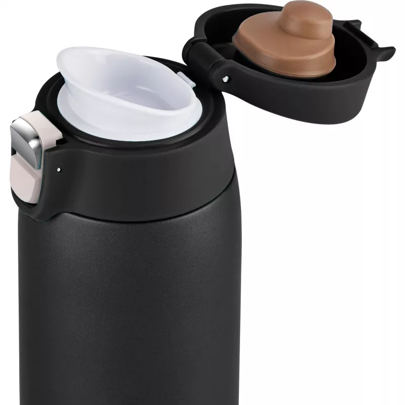 Cestovný hrnček EMSA N2151700 0,4 l, čierny matný, flip uzáver