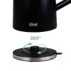 IDEAL Kanvica 1,7 l, Oceľové telo, výkon 1500 W, čierna