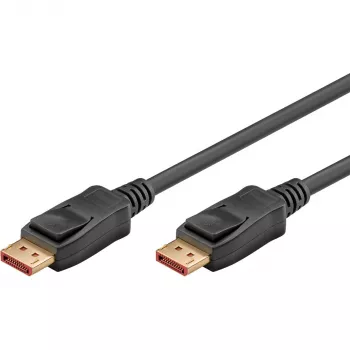 DisplayPort 2.1 kábel, certifikovaný, 16K @ 60 Hz, 80 Gbit/s (čierny, 1 meter, VESA certifikácia)