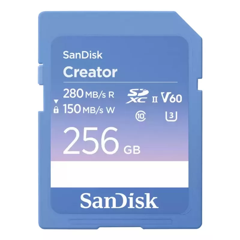 SanDisk Creator SD pamäťová karta UHS-II 256 GB s vysokými prenosovými rýchlosťami až do 280 MB/s