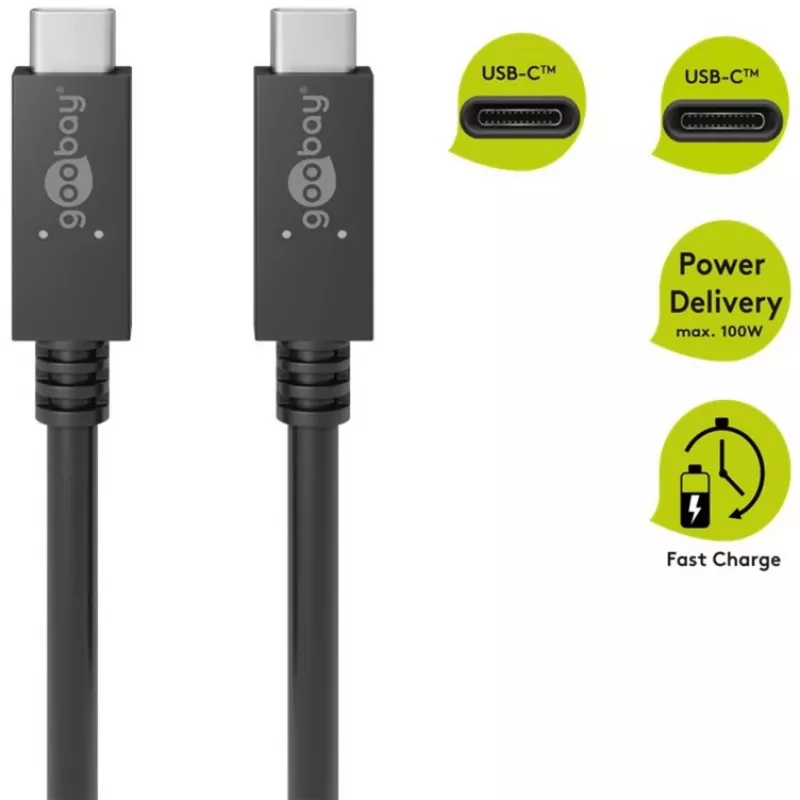 Goobay 49254 USB kábel čierny