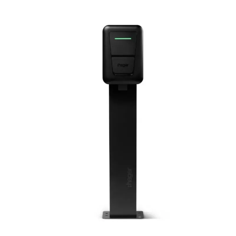 Nástenná nabíjacia stanica pre EV Hager witty one 11 kW 3-fázová s konektorom Type-2, RFID, Bluetooth, 4,5 m kábel, IP55, IK10