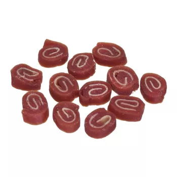 Psie maškrty PETITTO sushi s rybou a kačicou 500 g — jemné hypoalergénne tréningové maškrty, bielkoviny 26 %, vlhkosť 23 %
