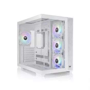 Počítačová skriňa THERMALTAKE Midi S380 TG ARGB Snow White — tvrdené sklo, ARGB osvetlenie