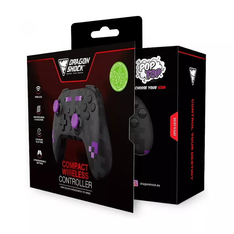Dragonshock ovládač Poptop Wireless Cubes čierny Switch