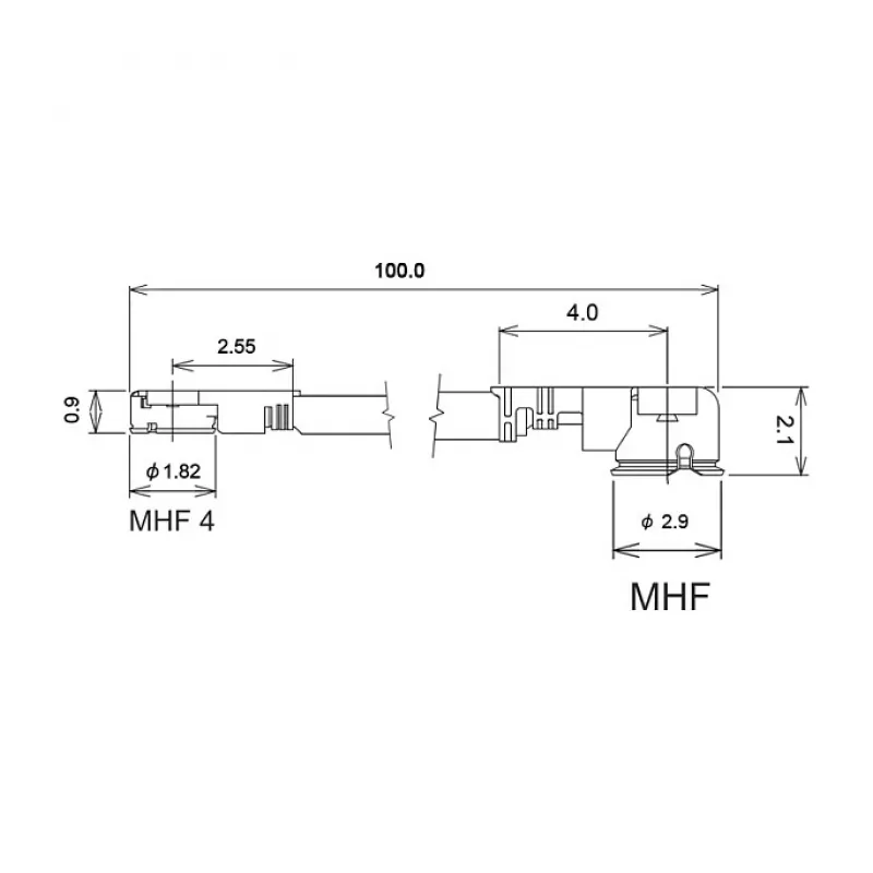 Delock 89647 anténny kábel, MHF na MHF 4, 10 cm, čierny