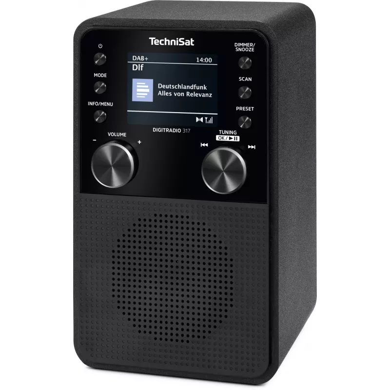 Digitálne rádio TECHNISAT DigitRadio 317 — čierne, príjem FM a DAB+