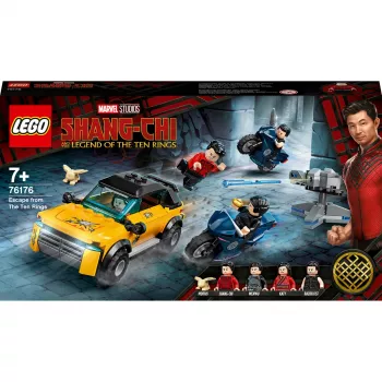 LEGO sada Marvel Escape from the Ten Rings 76176 s minifigúrkami a vozidlami