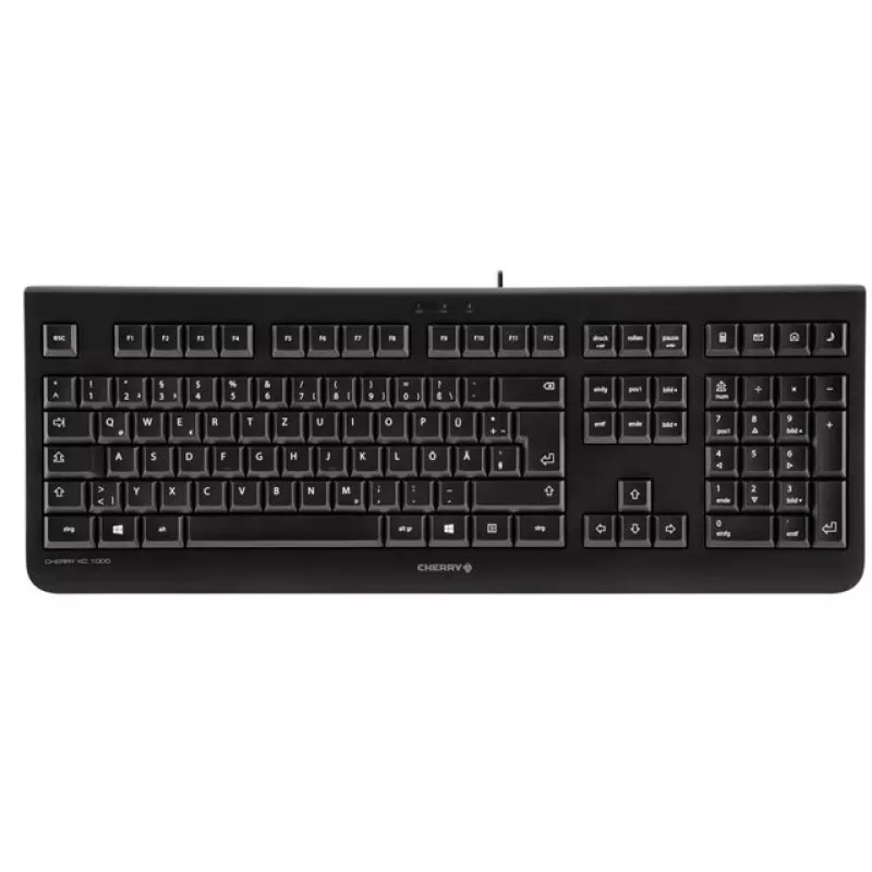 CHERRY KC 1000 klávesnica Home USB švajčiarske rozloženie čierna