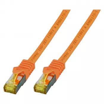 RJ45 patch kábel Cat.6A S/FTP LSZH Cat.7 kábel oranžový