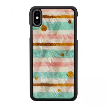 Ochranné puzdro na smartphone iKins pre iPhone XS Max — Pop Mint čierna, tvrdý kryt so zvýšenými okrajmi
