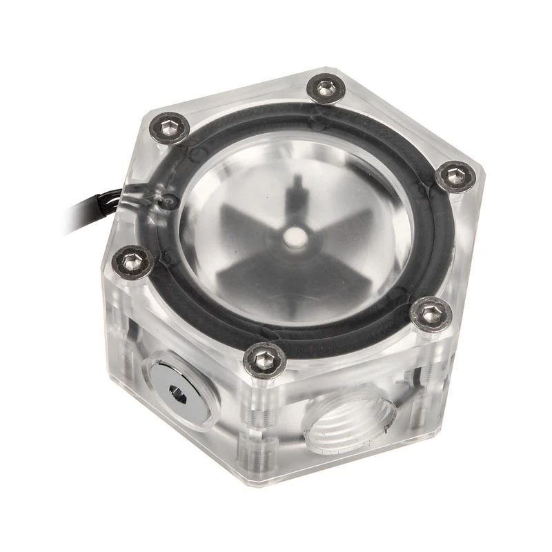 Indikátor prietoku BitsPower Hexagon Flow Indicator-RGB BP-HFI-RGB — RGB osvetlenie, šesťuholníkový dizajn