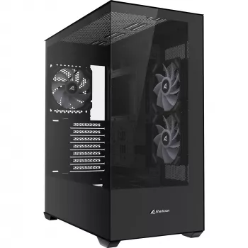Sharkoon SK6 ARGB Tower ATX čierna – Mid-Tower-ATX skriňa s ARGB osvetlením a bočným oknom z tvrdeného skla
