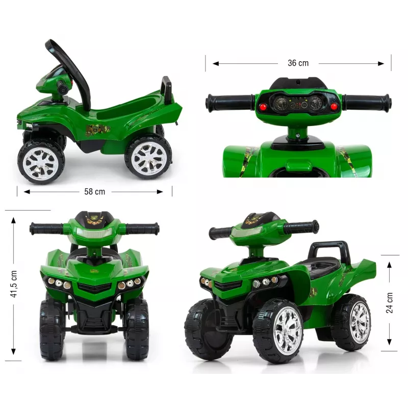 Odrážadlo milly mally Ride-on Monster Military model 27515 pre malé deti