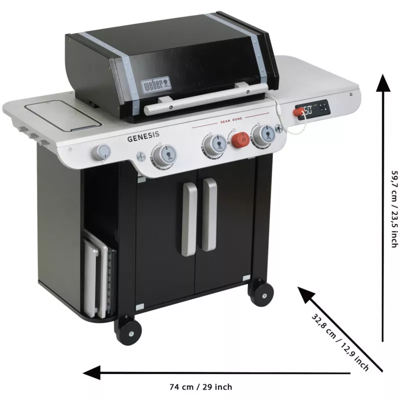 Weber gril Genesis z dreva (MDF), hračkárska kuchynka čierna/sivá