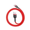 USB 2.0 A na USB-C kábel Baseus CATKLF-B09 1m QC3.0 nylonové opletenie červený, rýchle nabíjanie a synchronizácia dát