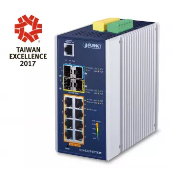 Upravovaný Layer-3 Gigabit Ethernet switch PLANET IGS-5225-8P2S2X