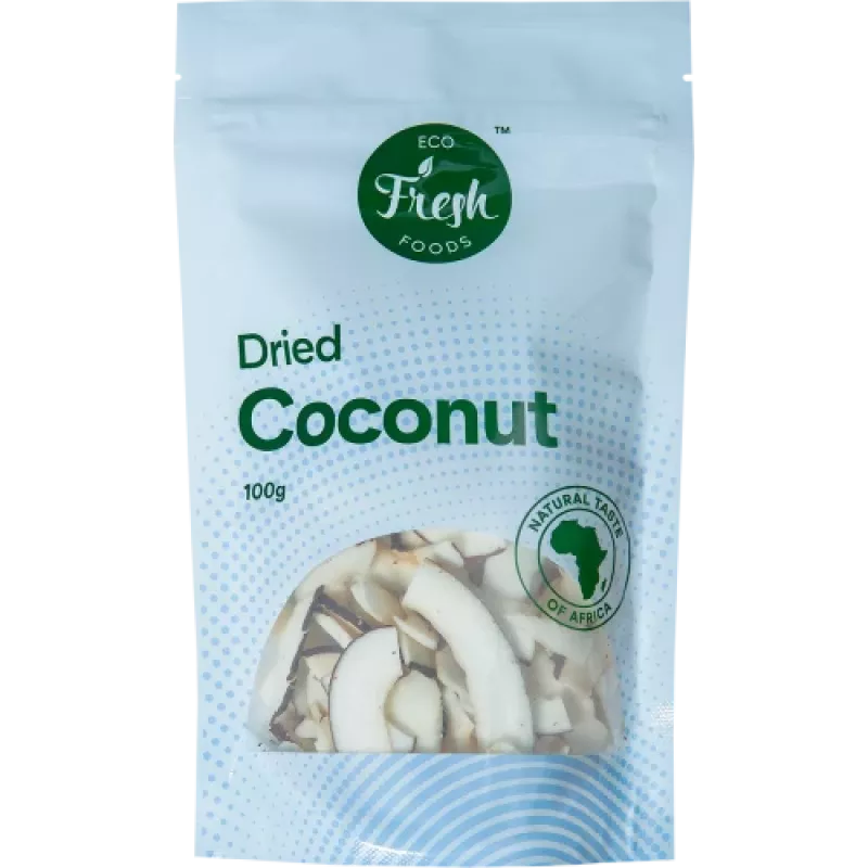 Sušený kokos Eco fresh foods 100 g – strúhaný kokos, balenie 100 g
