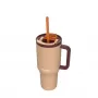 Termohrnček s teleskopickým slamkou Kambukka Rio Tumbler 950 ml Almond Dream