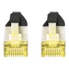 Prepojovací kábel DIGITUS CAT 6A S/FTP DK-1644-A-020-BL-10, 2 m, čierny, 10 ks
