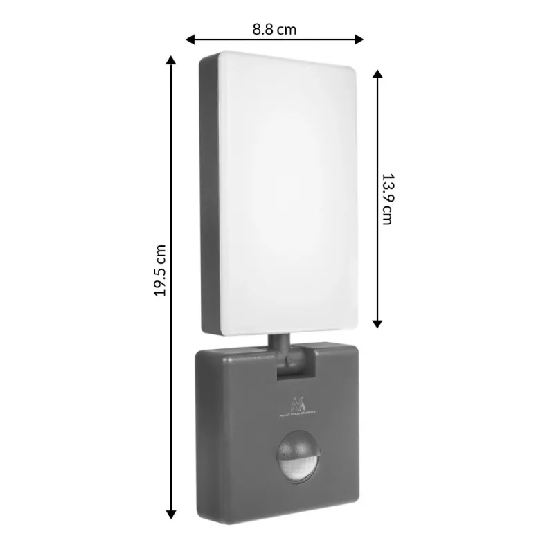 LED reflektor MACLEAN MCE516 s PIR pohybovým senzorom, 50W, sivá