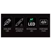 Drôtový USB gamepad MANTA SNL63MT Neon Lights — PC ovládač s USB konektorom